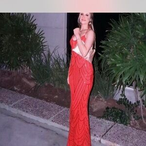 Elegant Red Evening Gown